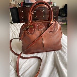 Beautiful vintage Brahmin all weather pebble leather satchel bag